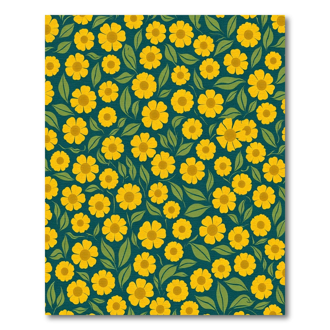 Golden Dahlia Botanical Repeats Rug
