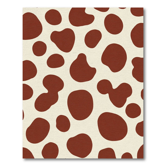Brown Spots Cream Irregular Shapes Rug