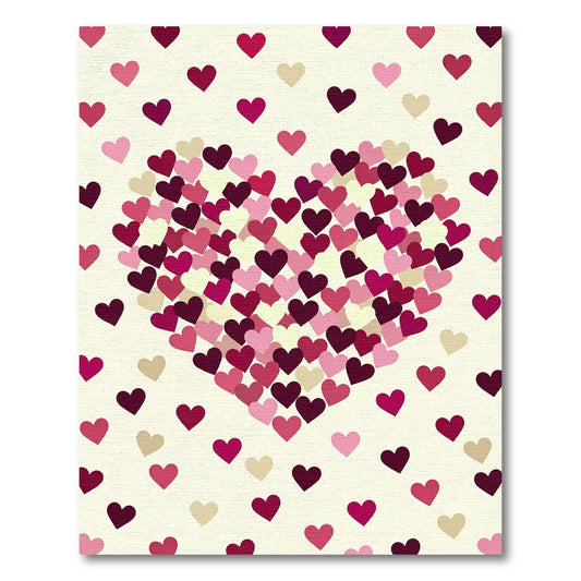 Vibrant Magenta Heart Scatter Rug