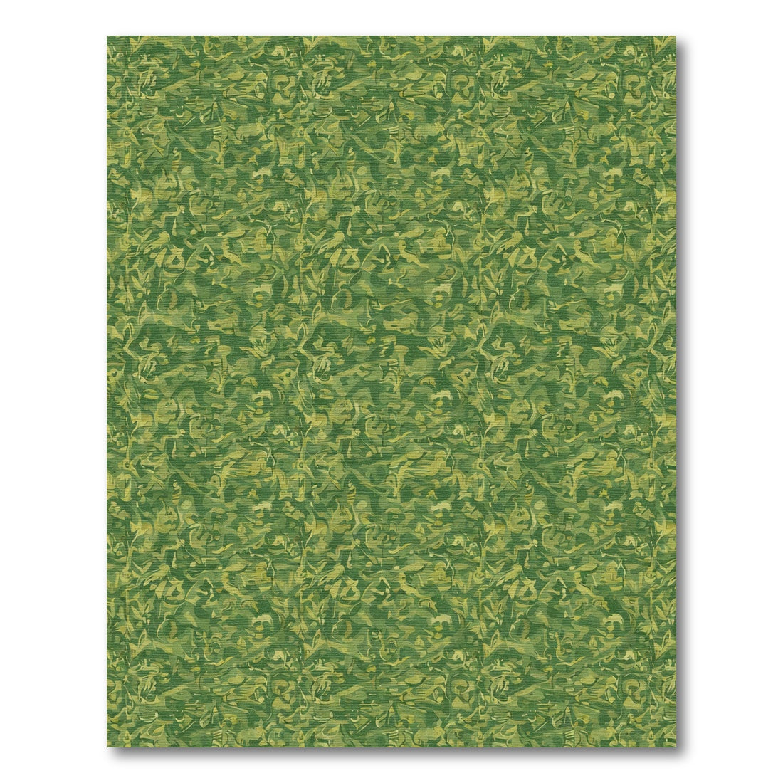 Verdant Abstract Swirls Garden Rug