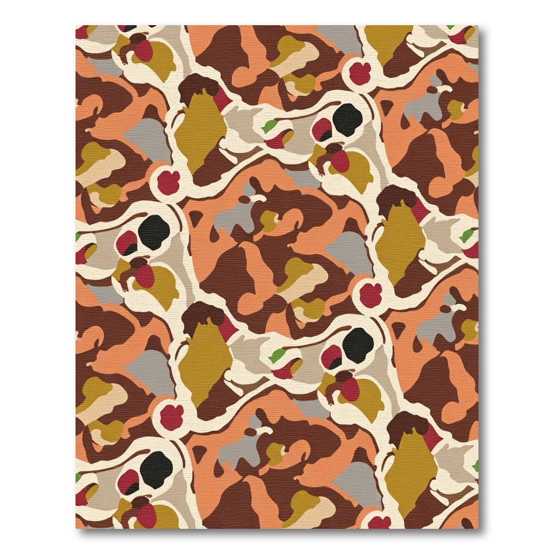 Abstract Organic Earth Tone Rug
