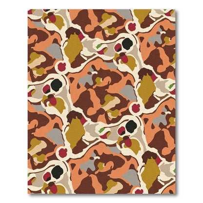 Abstract Organic Earth Tone Rug