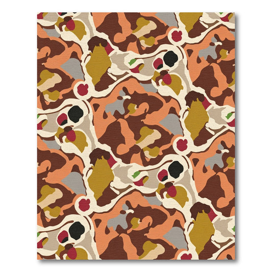 Abstract Organic Earth Tone Rug