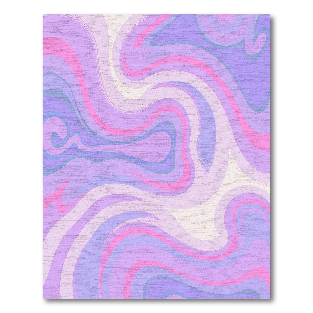 Purple Pink Wavy Swirls Abstract Rug