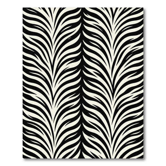 Black And White Zebra Stripe Rug