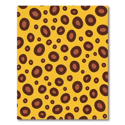 Golden Yellow Brown Spots Rug