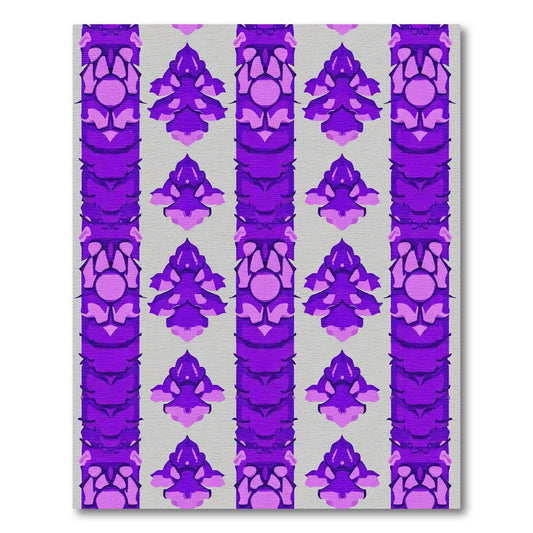 Vibrant Purple Floral Column Rug