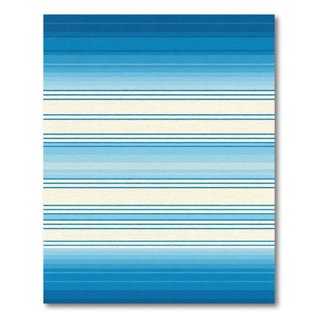 Ocean Blue Gradient Stripe Rug