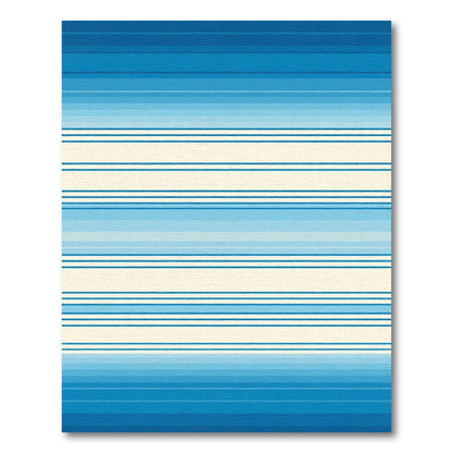 Ocean Blue Gradient Stripe Rug