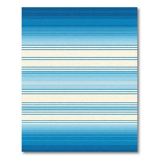 Ocean Blue Gradient Stripe Rug