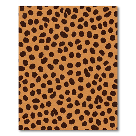 Brown Spotted Cheetah Print Rug