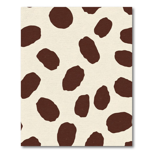 Brown Spots Cream Background Rug