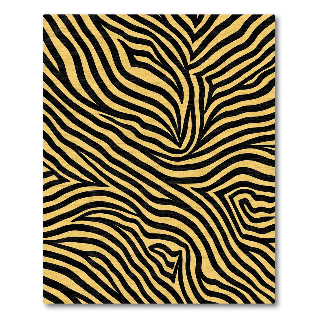 Golden Yellow And Black Stripped Curves Rug