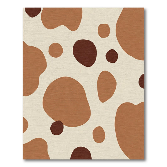 Monochromatic Brown Abstract Spots Rug