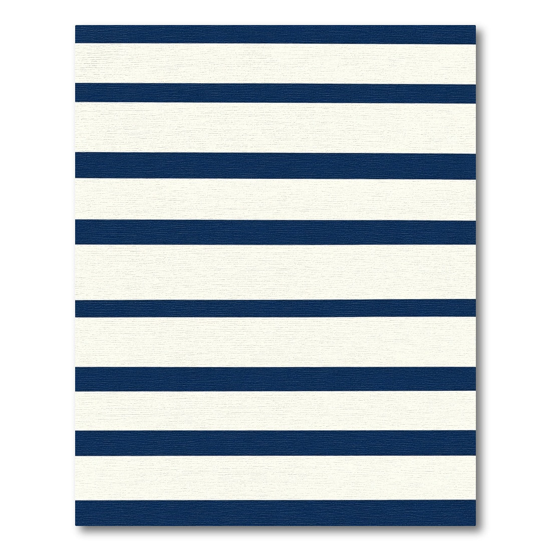 Classic Navy White Horizontal Stripe Rug