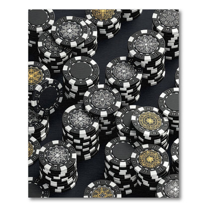 Monochromatic Floral Chip Medallion Rug