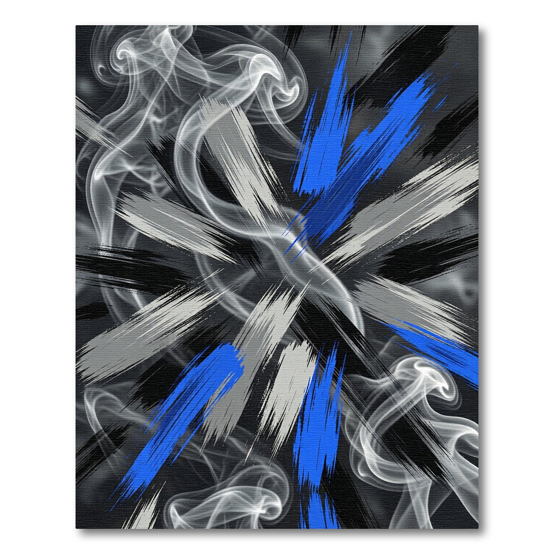 Abstract Brush Stroke Smoke Explosion Rug
