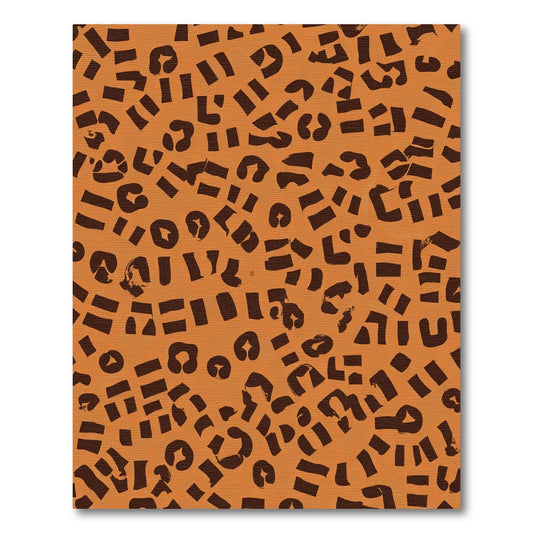 Brown Spotted Abstract Animal Hide Rug