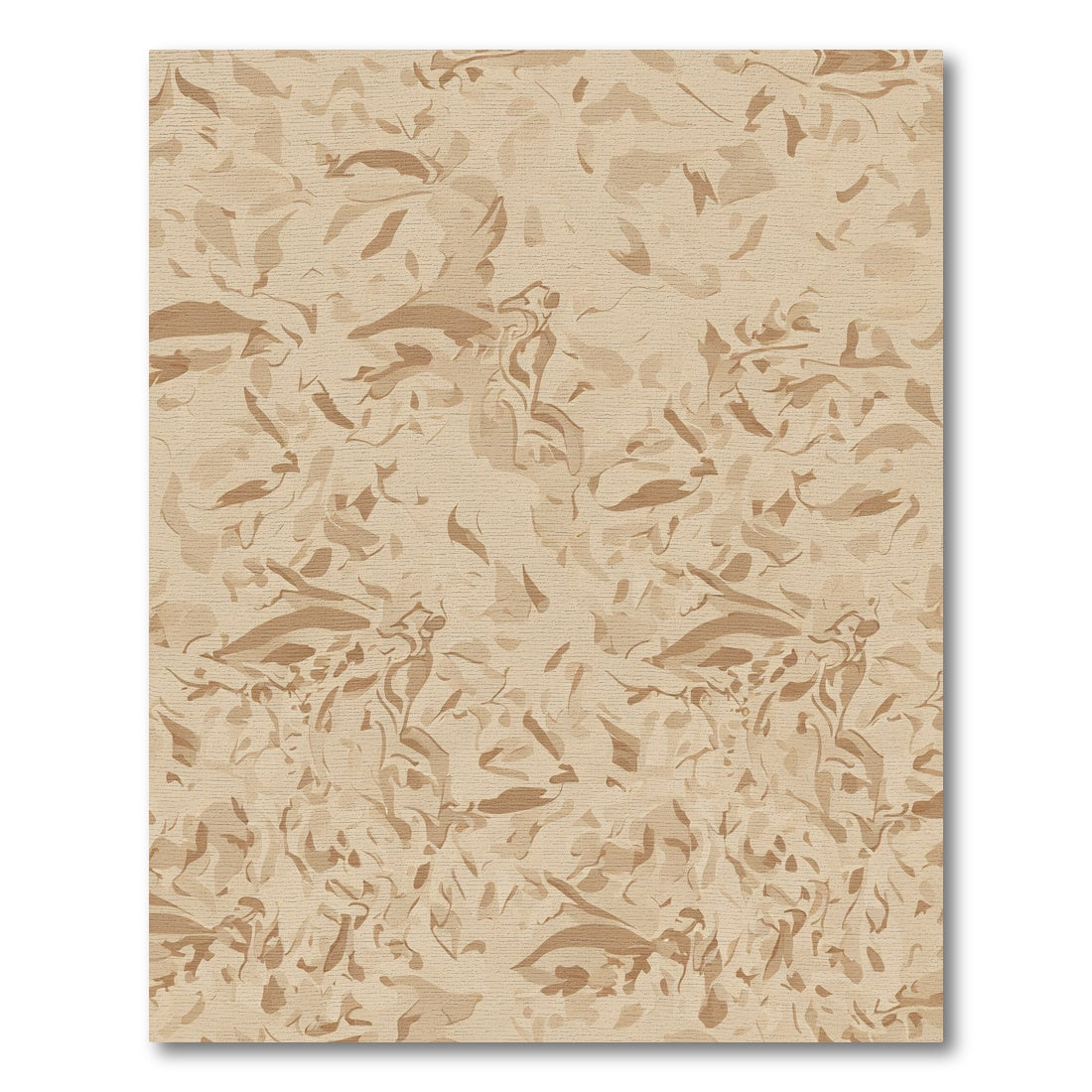 Earthy Brown Organic Swirls Rug