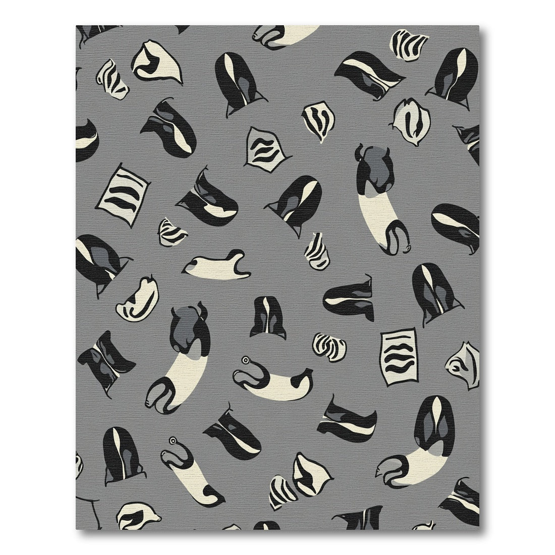 Whimsical Black Stripe Animal Rug