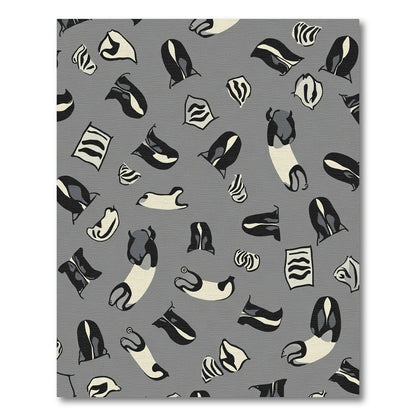 Whimsical Black Stripe Animal Rug