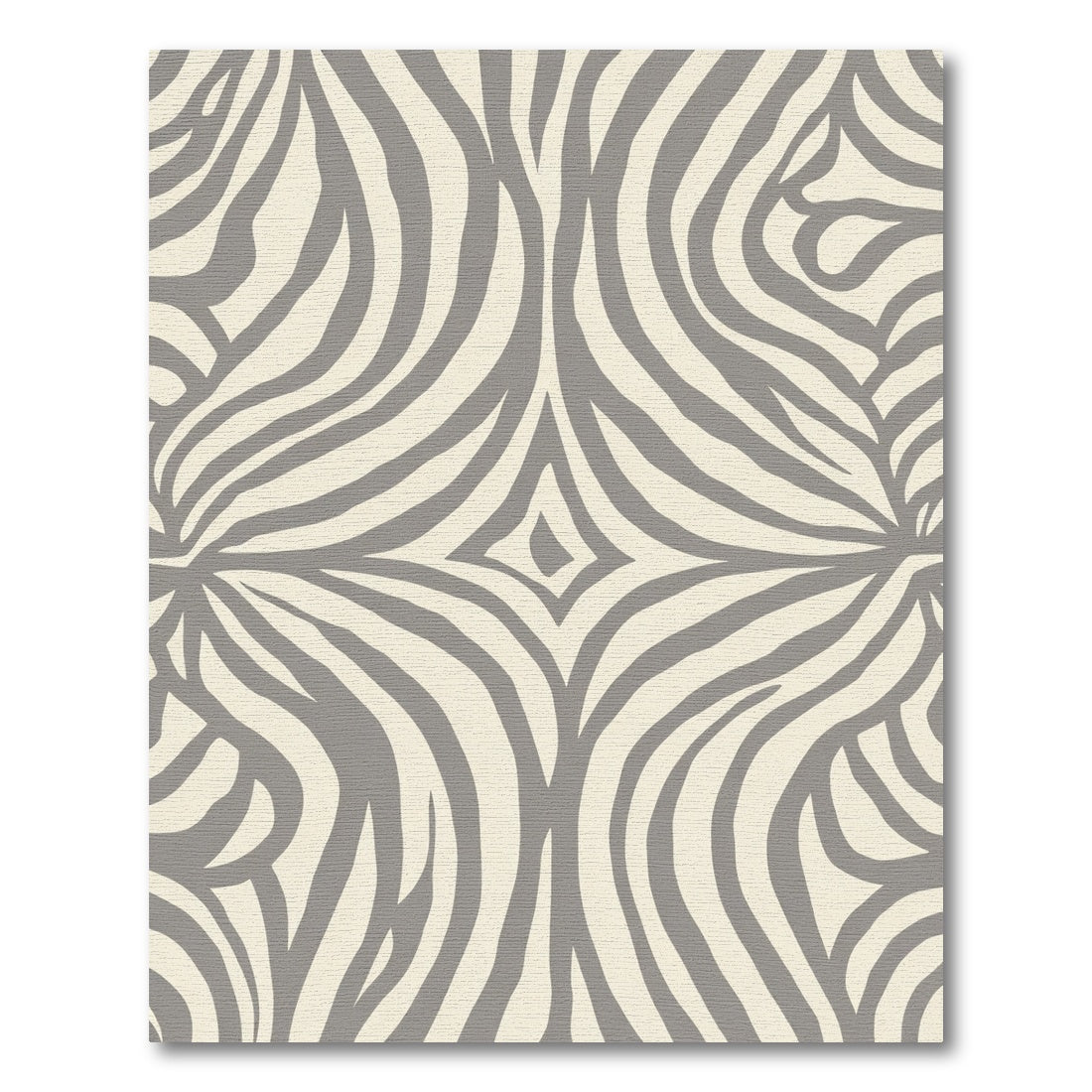 Modern Gray Cream Animal Print Rug