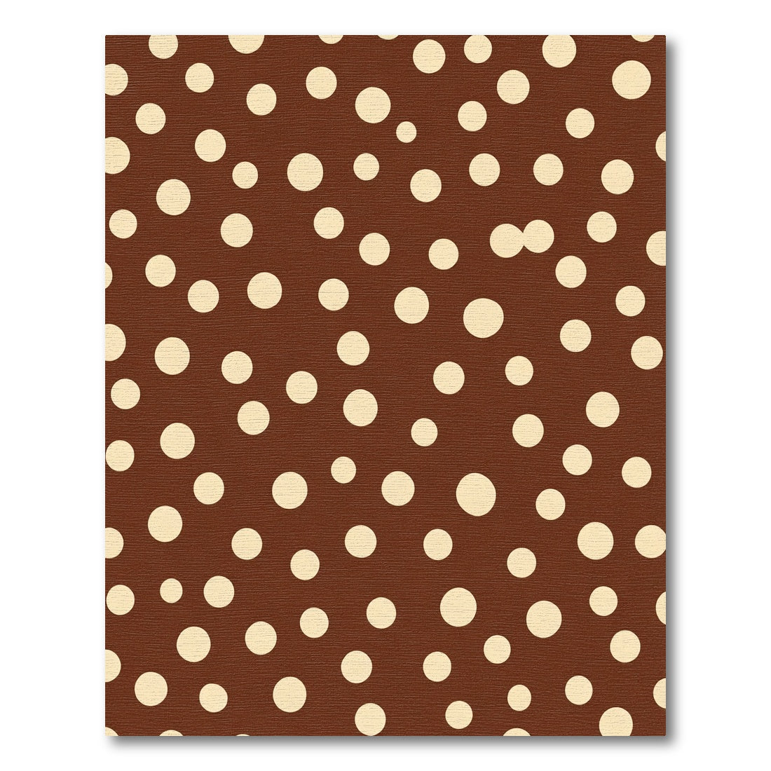 Brown Beige Polka Dot Circles Rug