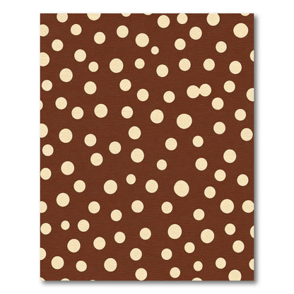 Brown Beige Polka Dot Circles Rug