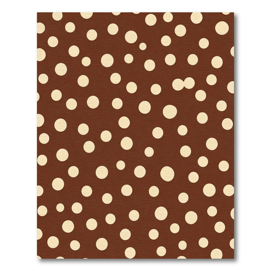 Brown Beige Polka Dot Circles Rug