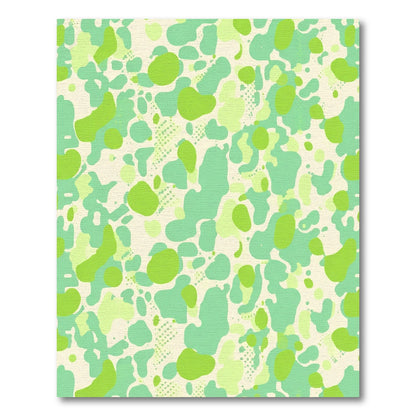 Lime Green Abstract Organic Splatter Rug