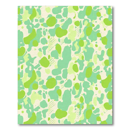 Lime Green Abstract Organic Splatter Rug