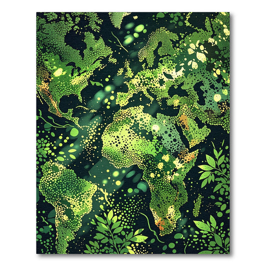 Verdant Earth Branches Composition Rug