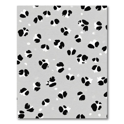 Gray Dalmatian Spot Pattern Rug