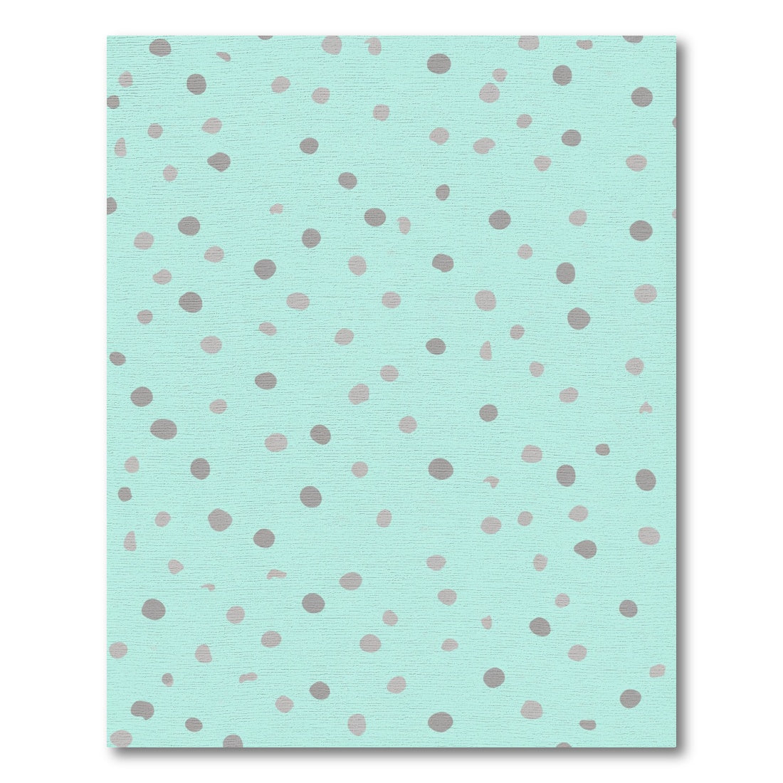 Aqua Gray Polka Dot Scattered Rug