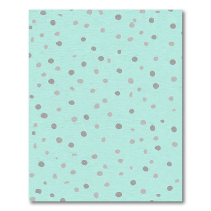 Aqua Gray Polka Dot Scattered Rug