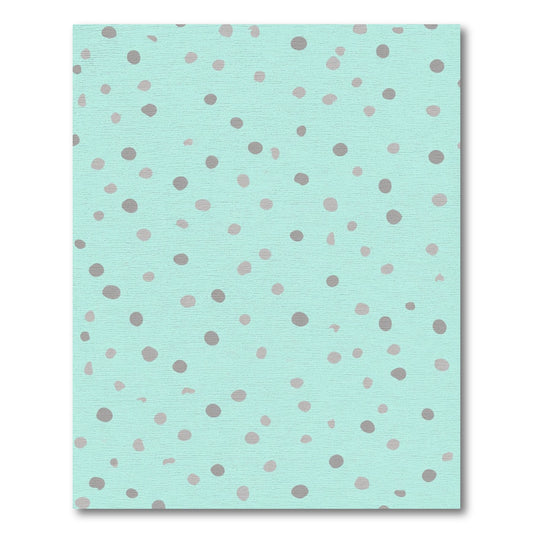 Aqua Gray Polka Dot Scattered Rug