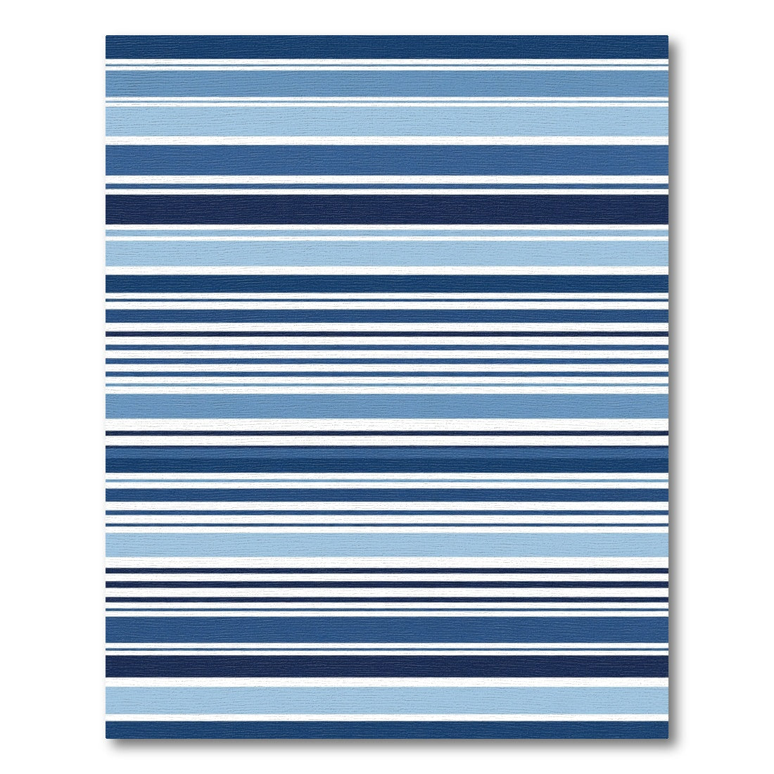 Coastal Blue Striped Nautical Rug