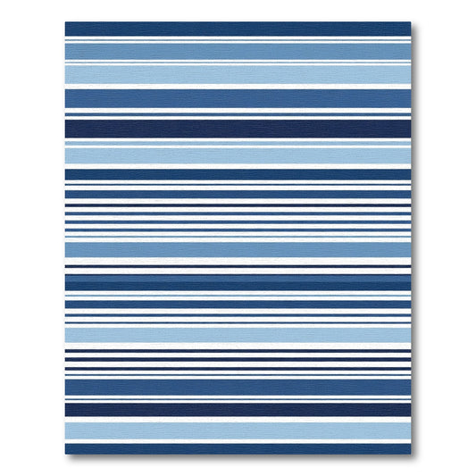 Coastal Blue Striped Nautical Rug