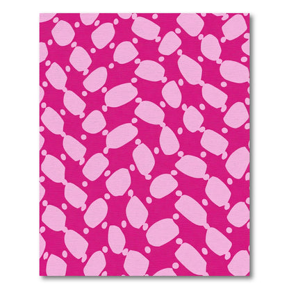 Pink Abstract Pebble Scatter Rug