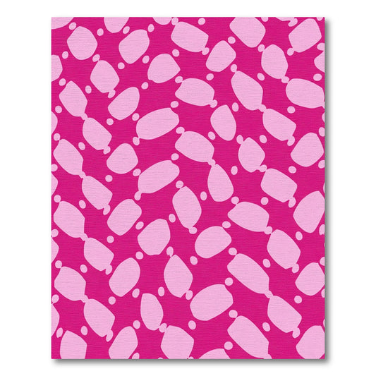 Pink Abstract Pebble Scatter Rug