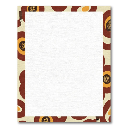 Retro Floral Sunburst Cream Rug