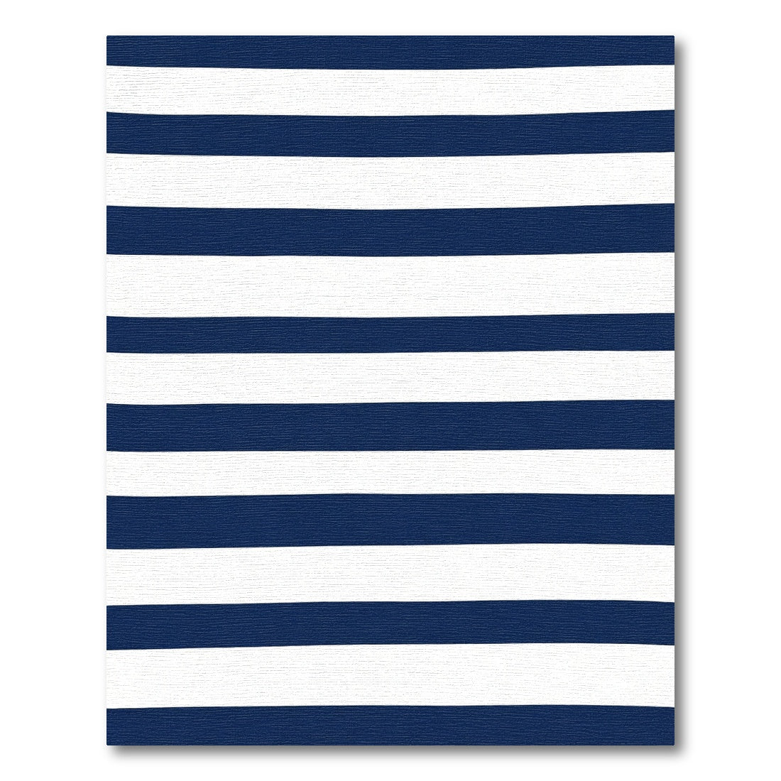Navy White Horizontal Bar Rug