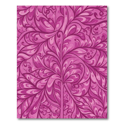 Vibrant Pink Swirling Floral Rug