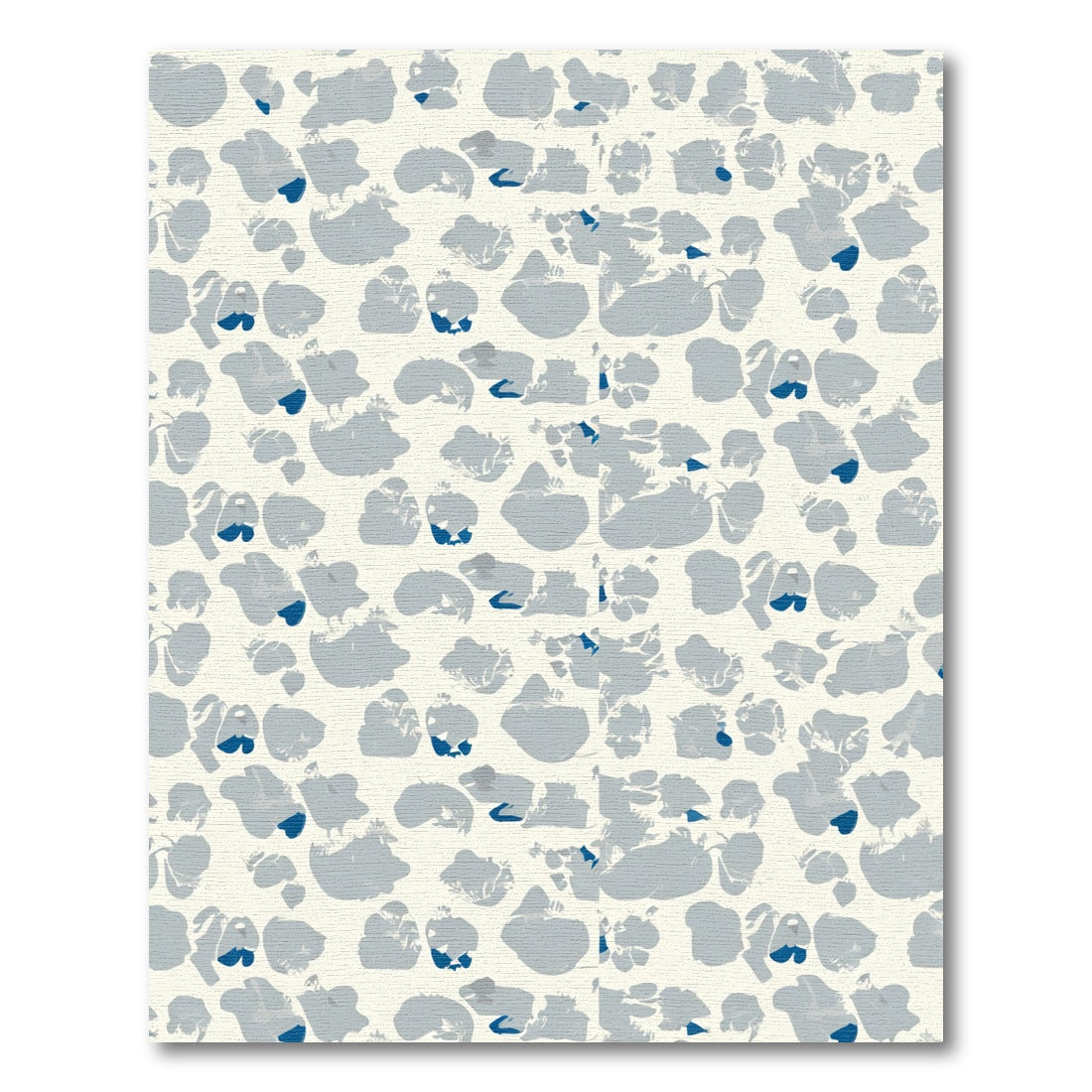 Abstract Blue Gray Splatter Rug