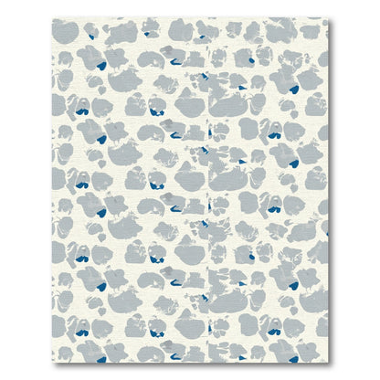 Abstract Blue Gray Splatter Rug