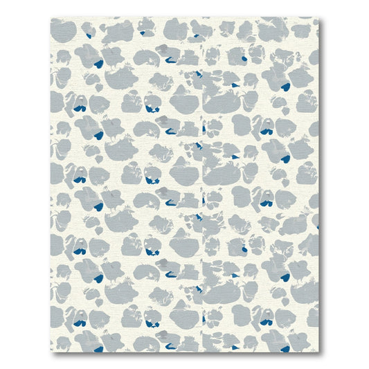 Abstract Blue Gray Splatter Rug