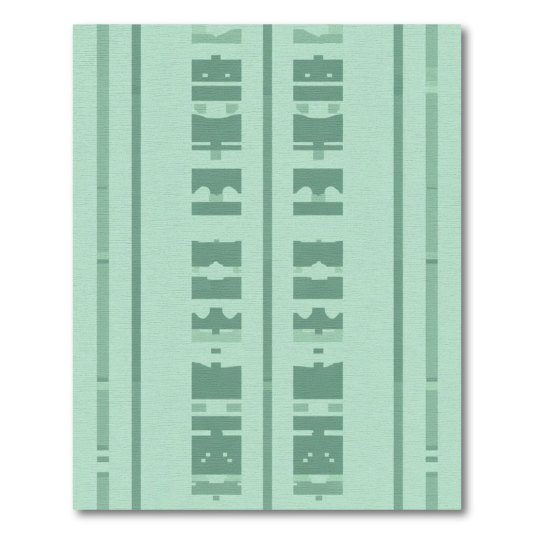Soft Mint Green Geometric Stripe Rug
