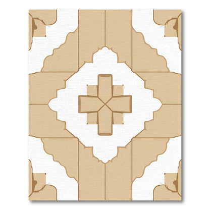 Neutral Earth Tone Arch Medallion Rug