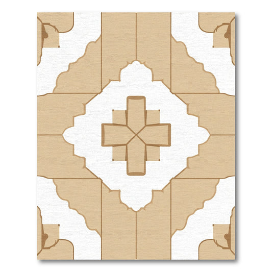 Neutral Earth Tone Arch Medallion Rug