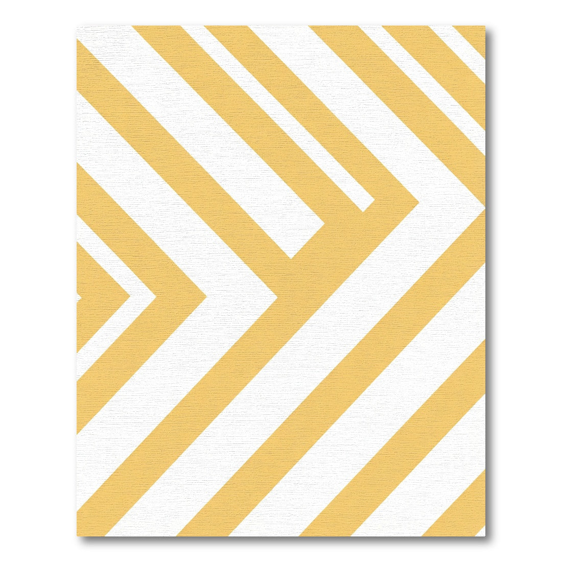 Golden Yellow Diagonal Stripe Chevron Rug